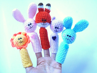 Ravelry: Amigurumi Bunny Finger Puppet pattern by ...