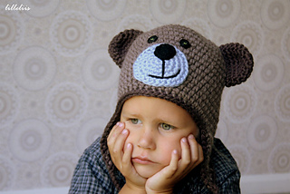 Ravelry: Teddy bear earflap hat pattern by Mari-Liis Lille