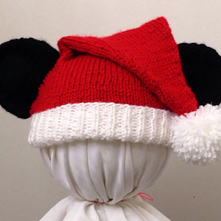 Ravelry: Mickey Mouse Santa Hat pattern by Cynthia Diosdado