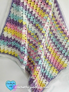 Ravelry: Pastel Peaks Baby Blanket pattern by Erangi Udeshika