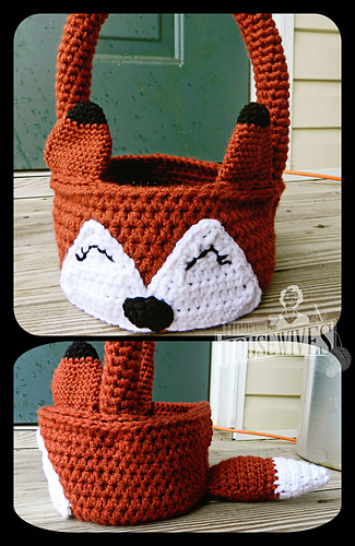 Ravelry: The Fox Says... Easter Basket pattern by Hooking ... Ravelry: The Fox Says... Easter Basket pattern by Hooking ...