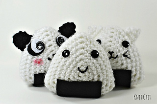 Ravelry: Amigurumi Onigiri Rice Ball pattern by Codi Hudnall