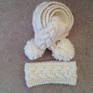 Ravelry: Braided Cable scarf and headband pattern by ...