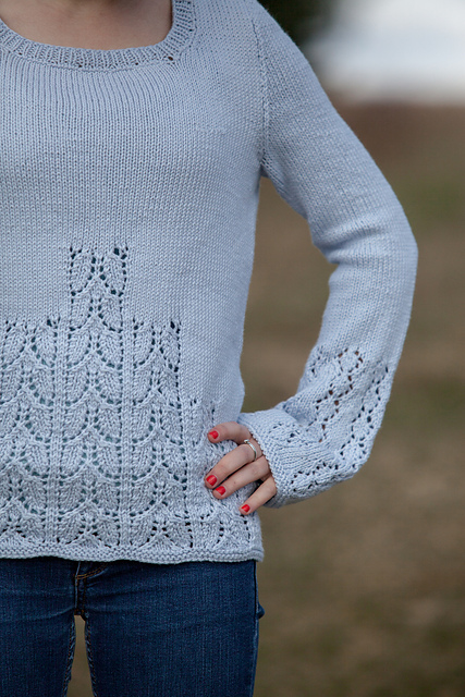 Ascending Leaves Pullover by Ashwini Jambhekar © Valley Yarns