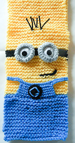 Ravelry: Minion Character Scarf Knitted Version pattern by Wistfully Woolen