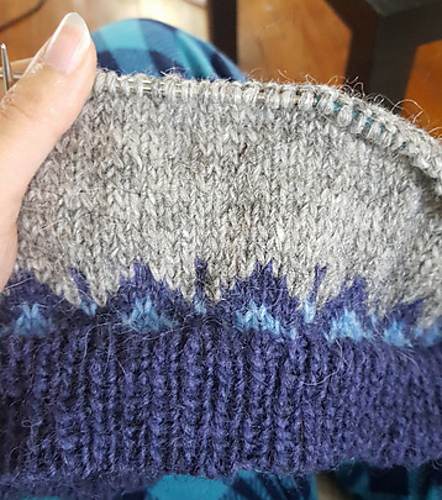 My progress on the sweater so far
