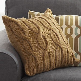 Ravelry: Cable Vine Cushion pattern by Bernat Design Studio