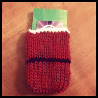 Ravelry: Santa Knit Gift Card Holder pattern by Kara Gunza
