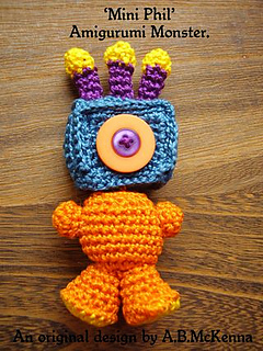 Ravelry: Mini Phil amigurumi monster pattern by ABMcKenna