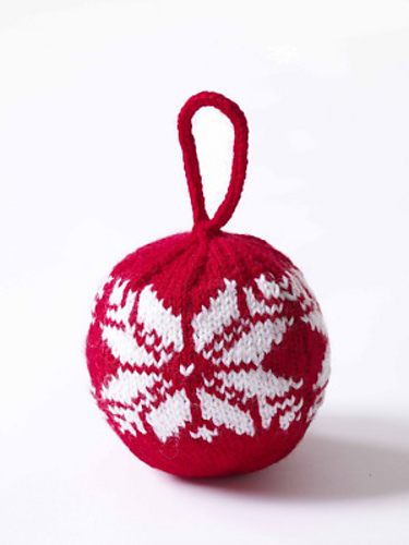 Fair Isle Snowflake Ornament by Lion Brand Yarn