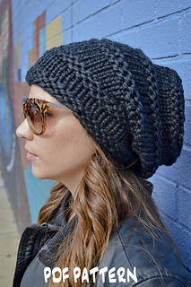 Ravelry: BLACK ROCKER HIVE BEANIE pattern by Bo Peeps Bonnets