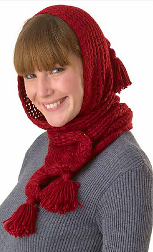 Ravelry: Cozy Hooded Scarf pattern by Brenda Myers
