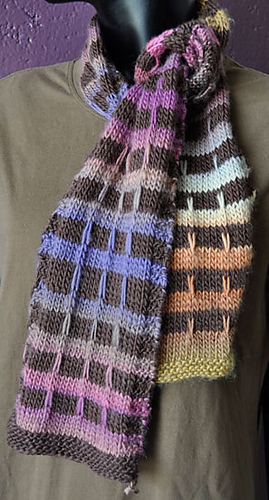 Ravelry: Mochi Plus Mock Plaid Scarf pattern by Susan Druding