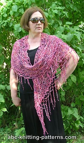 Ravelry: Two-Hour Shawl with Beaded Fringe pattern by Elaine Phillips