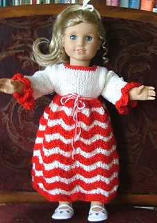 Ravelry: American Girl Doll Candy Cane Dress pattern by ...