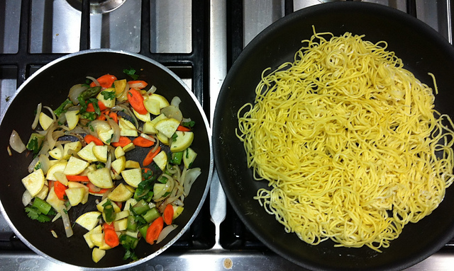 Veggies & Pan Fried Noodles