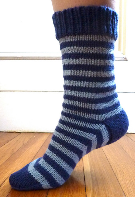 Easy Beginner Knit Sock Pattern