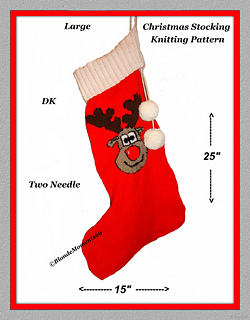 Ravelry: Christmas Rudolph Reindeer Stocking Knitting ...