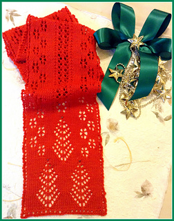 Ravelry: Christmas Trees and Snowflakes Knit Lace Scarf pattern by Michael Ha...