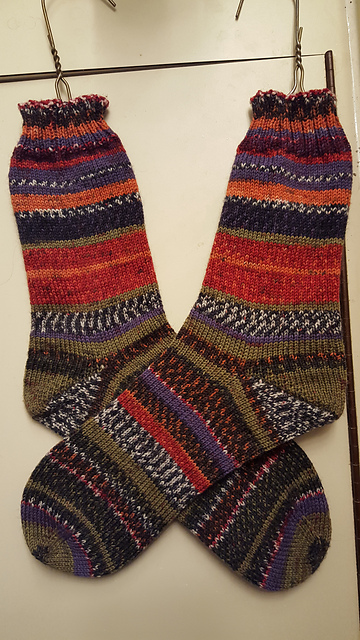 The socks before replacing the heels