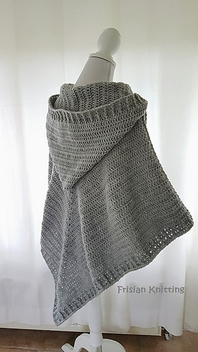 h mm crochet in hook Poncho Hooded Frisian Ravelry: by pattern Knitting
