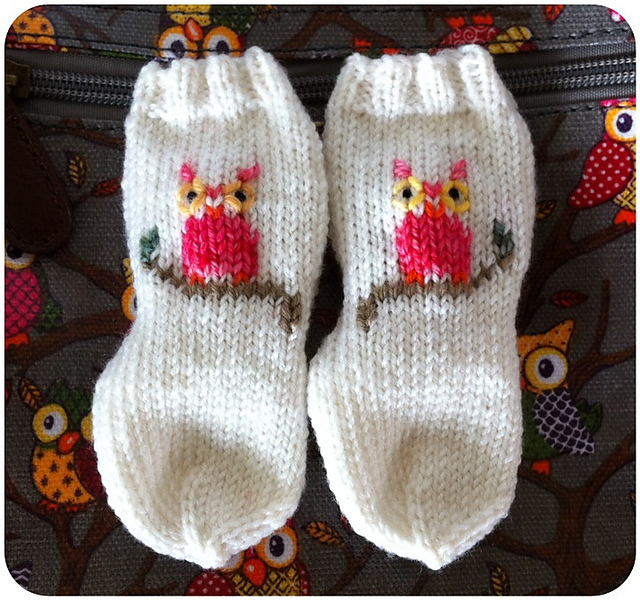 Ravelry Baby Owl Baby Socks Pattern By Beatrix Knits