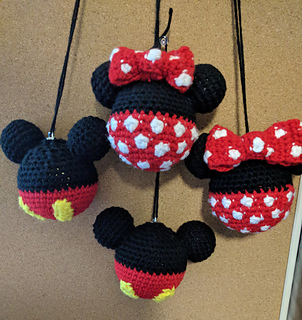 patterns > Caia CrochetCreations' Ravelry Store. > Mickey Mouse and Minnie Mouse Christmas Ornaments