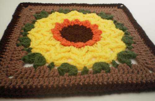 crochet how a 6 to square inch April Sunflower by Ravelry: Moreland pattern