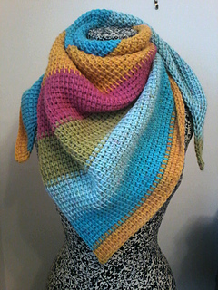 crochet uk j size hook Easy by Triangle Hayley pattern Breezy Ravelry: Scarf
