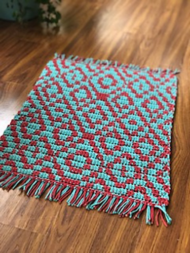 Rug I just finished, details in comments : r/crochet