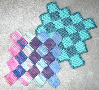 5 how inch crochet a to square Tunisian Dishcloth Crochet Variation 1 Ravelry: Entrelac