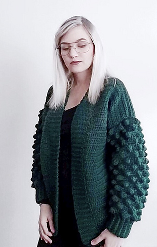 Poet Cardigan - so many bobbles! : crochet