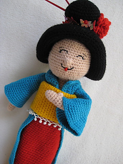 Ravelry: Geisha Amigurumi Doll Kokeshi Maiko pattern by Millionbells