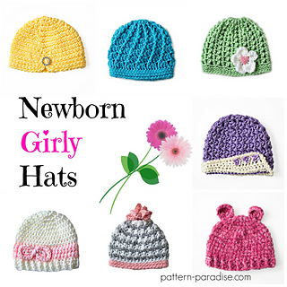 Crochet_pattern_7_newborn_girly_hats_by_pattern-paradise