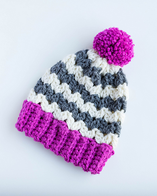 Ravelry: Color Pop Striped Beanie pattern by Breann Mauldin