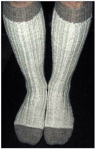 Ravelry: Knee High Men's Ribbed Socks pattern by Annie