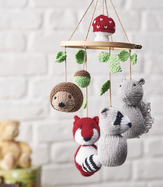 ravelry woodland tales animal mobile pattern by amanda berry