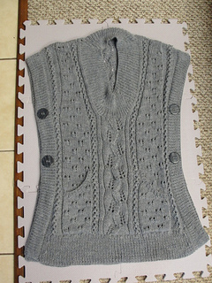 Ravelry: Tabard Vest / Shawl Collar Slipover pattern by Lion Brand Yarn