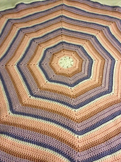 crochet hook h Losee Marilyn Ravelry: pattern Baby by Octagon Blanket