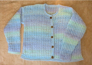 no 2 3 Treble Group Cardigan Crochet Pattern (mrs crochet designer)