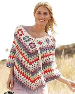 Knit poncho strip 4