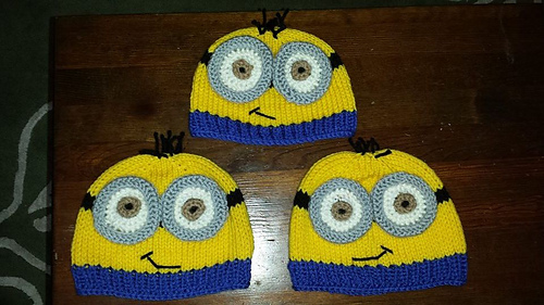 Ravelry: Knit yellow minion hat pattern by Gem Rench