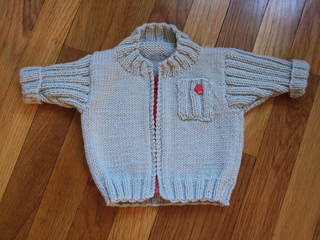 Ravelry: Baby Jacket with Ribbed Sleeves pattern by Debbie Bliss