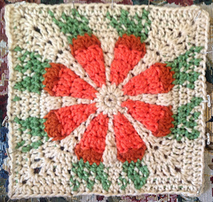 Ravelry: Daisy Flower Charity Square pattern by Krystal Nadrutach