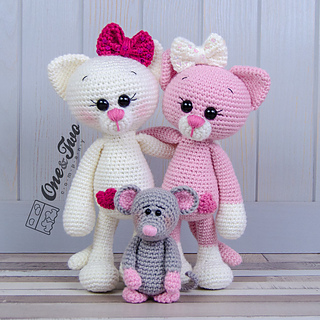 Ravelry: Kissie Kitty and Skip Mouse Amigurumi pattern by ...